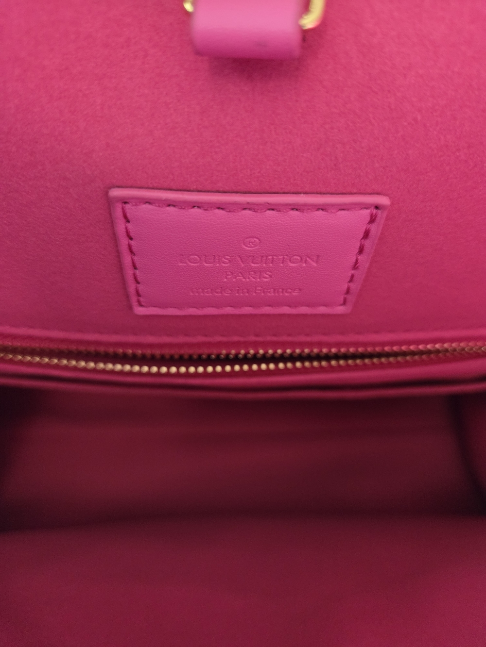 Neon Pink Embossed Tote With 2 Strap Options - Picture 9 of 11